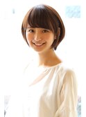 30代40代５０代６０代丸みが綺麗な大人女子耳かけボブ