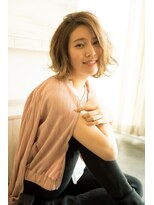 ナオシ トレス 富雄店(nao*c tres)&nbsp;伸ばしかけにオススメ!ナチュラルカールボブ~nao*ctres~