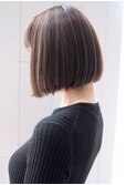ハイライトボブ_耳かけウェーブパーマフォギーベージュ_ba278433