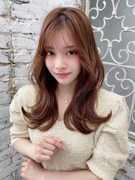 ロンド フィーユ(Lond fille) 韓国風くびれロングヘア×シナモンベージュ