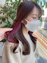 グーフィートーキョー 銀座(Goofy Tokyo)&nbsp;イヤリングカラー/ローズピンク/ロング/銀座インナーカラー/743