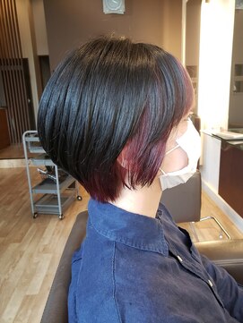 メルジュール(MelJour) ショート/フェイスフレーミング/黒髪ピンク