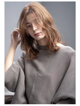 オースティン 調布アミックス(AUSTIN) 大人かわいい前髪セシルカットココアブラウンフリンジウェーブ