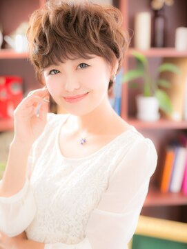 カバーヘア イヴ 戸頭店(COVER HAIR EVE) 耳かけくせ毛風小顔大人ふわふわショートc5戸頭10代20代30代!