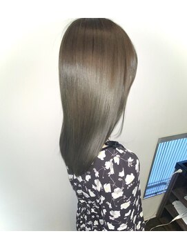 アールサロンプラスキャスパ 自由が丘(Rrsalon+CASPA) 髪質改善Tr/透け感艶カラー/オリーブアッシュ/質感カット
