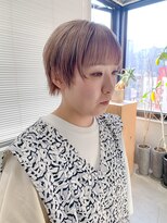 テトヘアー(teto hair)&nbsp;ショートウルフ、ブロンドベージュ、ミルクティーベージュ