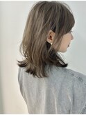 インナーグレージュ×小顔前髪×ひし形レイヤー×艶髪ミディg