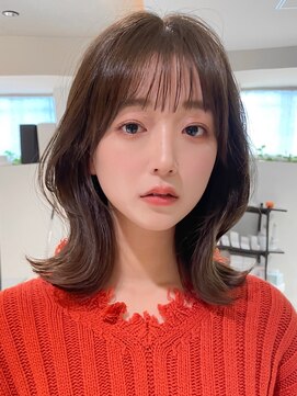 クラン 横浜(Clanc) くびれヘア ハイライトカラー アプリコットオレンジ 夏