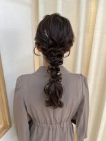 ソノ(sono)&nbsp;編み下ろし　ポニーテール　結婚式　金箔