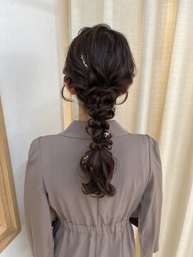 ソノ(sono) 編み下ろし ポニーテール 結婚式 金箔