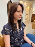 髪質改善シルキーストレート×ラベンダーカラー
