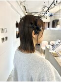 リボンヘアアレンジ