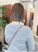 イメチェン/ホワイトブロンド/外ハネボブ/美髪/栄/矢場町h53