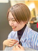 似合わせショート/マロンベージュ/刈り上げショート
