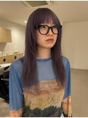 ラベンダーシルバー×ハッシュカット　〈riko〉