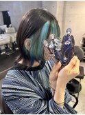 にじさんじ　推しカラー　インナーカラー　水色