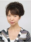 編みこみアップ