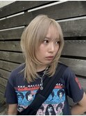 【中野倫大朗】ハッシュレイヤーカット×ハイトーンブロンド