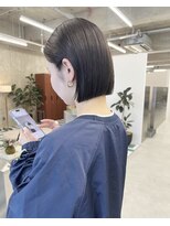 マウル ナゴヤ 名駅(MAEUL NAGOYA) あご下1センチぱつっとカットラインがおしゃれなボブスタイル