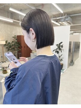 マウル ナゴヤ 名駅(MAEUL NAGOYA) あご下1センチぱつっとカットラインがおしゃれなボブスタイル