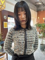 チャプター 問屋町(chapter)&nbsp;ケアカラーブリーチなしオリーブブラウン顔まわりレイヤー