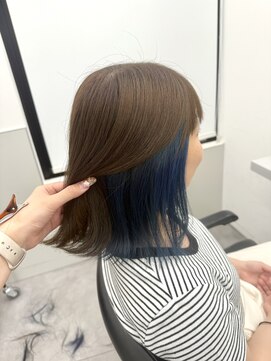 ゴウトゥデイシェアサロン 町田店(GO TODAY SHAiRE SALON) インナーカラーブルー【町田】