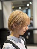 【ショートボブ】ブロンド