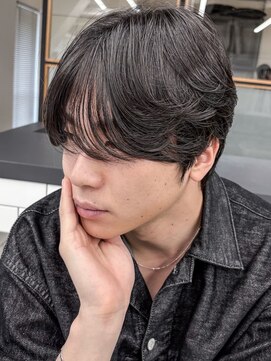 ソアメンズ 渋谷(soar men's) 大人メンズ毛流れパーマビジネスツーブロック小顔