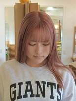 ディッセンバー 伊勢崎(December) 切りっぱなしボブ/ミニボブ/似合わせカット/ピンクベージュ