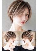 大人可愛い30代40代50代小顔◎マッシュショートボブウルフカット