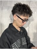 スパイキーショート×ピンパーマ