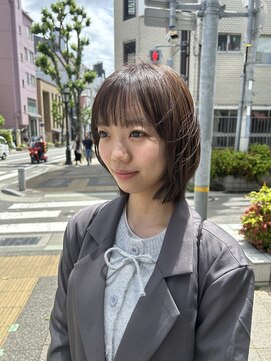 ニカイ(2F) ボブレイヤー/顔型別ヘアスタイル特集/ナチュラルブラウン