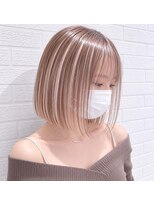 アンディー(&dy) アンブレラカラー×ミルクティーボブ×超髪質改善トリートメント