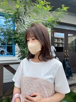 アズグロウヘアー(AS GROW HAIR) チェリーブラウンくびれエアリーミディ