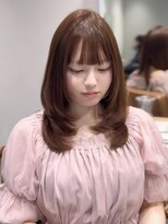 シェノン 奈良橿原店(CHAINON)&nbsp;【奈良/橿原】ふんわり可愛いミディアムレイヤー×ベージュ