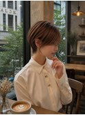 大人のショート/レイヤー/顔周り/ショート/ボブ/銀座駅