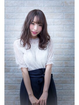 ヘアーアートシフォン 池袋西口店(Hair art chiffon) ブルージュカラーアシメで似合わせカットヴェールウェーブ 池袋