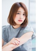 大人可愛い小顔ストレートボブ
