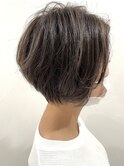 ブリーチ無しグレージュ×ショート