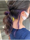 インナーカラーアレンジブルーラベンダー