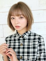 レイ(Lei)&nbsp;ウルフボブミルクティーベージュ大人かわいい小顔フェザーバング