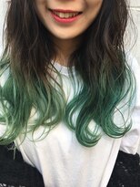 ヘアアトリエコモノ(hair l'atelier KoMoNo) KoMoNo×裾カラー×グリーン