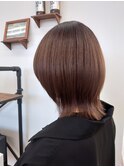 20代30代40代ピンクアッシュ髪質改善カラー艶感ストレート