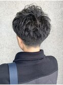 ニュアンスパーマ 刈り上げショート ビジネススタイル