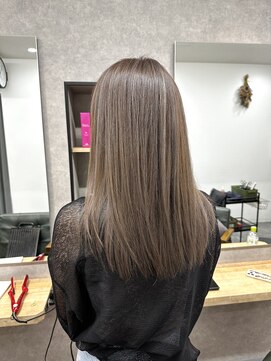 リベストバイジェービー 稲毛(li best. byjb) デザインカラー/レイヤーカット/ウェットヘア/オリーブベージュ