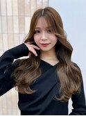 ウェーブ レイヤーカット 韓国 小顔 髪質改善 顔周り 前髪カット