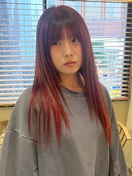 カンナ オーガニック ヘアデザイン(CANNA ORGANIC & HAIR DESIGN) ブリーチありレッドブラウンカラー