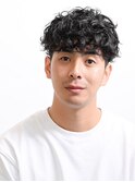 爽やかツーブロックショート 無造作カール