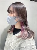 【田中杏実】イヤリングカラー/インナーカラーパープル