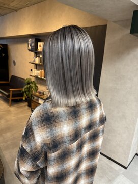 サニー 渋谷(SUNNY) バレイヤージュ、ハイライト、レイヤーロング、グレーベージュ